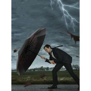 Paraguas fuerte del fabricante con logotipo personalizable Mango de <span class=keywords><strong>madera</strong></span> con logotipo Paraguas plegable automático UV a prueba de viento de alta calidad - Product Image 2