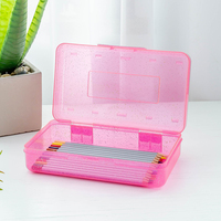 Boîte à paillettes pour stylos, stylo en plastique Transparent et personnalisé, 1 pièce