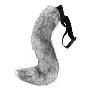 Ventes directes du fabricant Nouveau Halloween Cosplay Fluffy Simulation Black Fox Tail Accessory Plush Material <span class=keywords><strong>Top</strong></span> Selling - Product Image 4