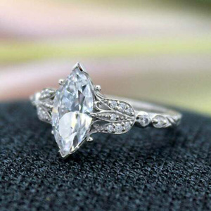 Anello con Accento a Marquise Lucido per Donne, Elegante Stile Occidentale, Accessorio da Dito per Feste e Matrimoni, Regalo - Product Image 2