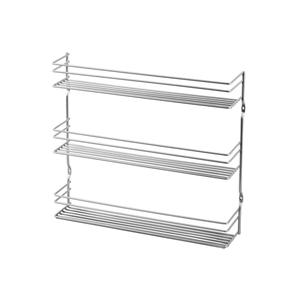 Étagère à épices Metaltex à 3 niveaux en acier inoxydable, organisateur mural pour la cuisine - Product Image 1