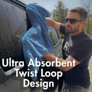 Serviette de séchage multifonctionnelle en microfibre NOVISON avec logo personnalisé, technologie à faible torsion, séchage rapide pour le detailing automobile - Product Image 2