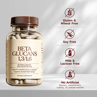 Formule en poudre de capsules de bêta-glucane végétaliennes sans OGM, marque privée OEM, pour la minceur et le soutien immunitaire
