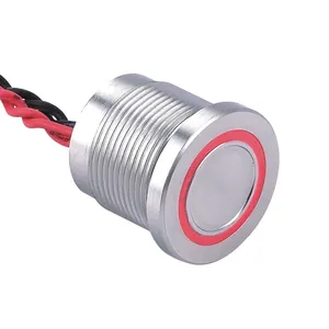 Elewind interruptor piezo de 19mm, com luz de círculo (cor de led diferente fo escolher)