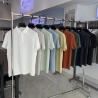 Polo homme infroissable et très élastique, couleur unie, patte de boutonnage, impression personnalisée OEM pour affaires et sorties décontractées