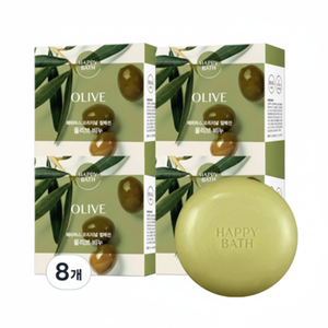 Sapone Solido Happy Bath Collezione Originale 90g Profumo di Oliva Confezione da 8 Offerta Sconto - Product Image 1