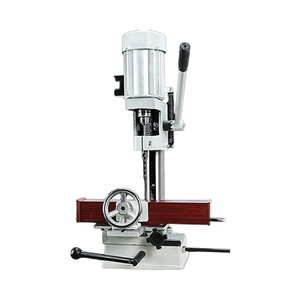 Machine à tenonner et mortaiser multifonctionnelle pour le travail du bois, avec fonction de perçage et de rainurage, petite, manuelle, de type banc, à moteur central - Product Image 4