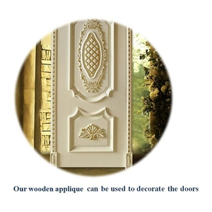 लकड़ी के नक्काशीदार Onlay Appliques लकड़ी पर नक्काशी Decal Unpainted फर्नीचर बिस्तर दरवाजा कैबिनेट सजावट (<span class=keywords><strong>13</strong></span>,30x1 4cm/11.81x5.52 इंच) - Product Image 5