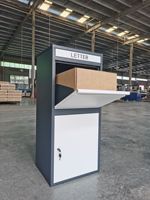Boîte à colis en métal sur mesure, à poser au sol, grande capacité, pour l'extérieur, boîte de dépôt de colis, armoire de rangement, boîte aux lettres pour la maison