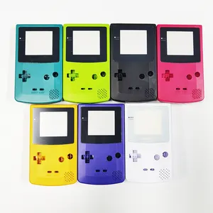 חדש פלסטיק משחק פגז דיור מקרה כיסוי עבור Nintendo Gameboy Color קונסולת משחקים עבור GBC מעטפת עם כפתורי ערכות מדבקה תווית