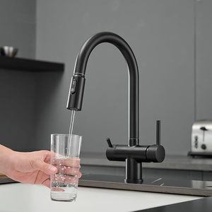 Rubinetto da Cucina a 3 Vie Rimovibile con Osmosi, Miscelatore Cromato Estensibile per <span class=keywords><strong>Acqua</strong></span> Fredda e Calda - Product Image 1