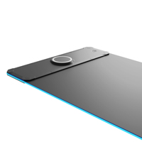 Tapis de souris de jeu RGB amélioré avec recharge sans fil 15W, LED 10 modes d'éclairage pour le jeu, les bureaux, les PC, le bureau