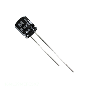 ตัวเก็บประจุ39 uF 16ML39MEFC5X7ตัวเก็บประจุแบบมีรูรับแสง39 uF 20% 16V - Product Image 1