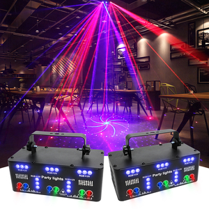 Festa in discoteca decorazioni RGBW 21 occhi Dj Led fascio <span class=keywords><strong>lazer</strong></span> luce disco illuminazione fase Laser luci a fascio nero per natale - Product Image 3