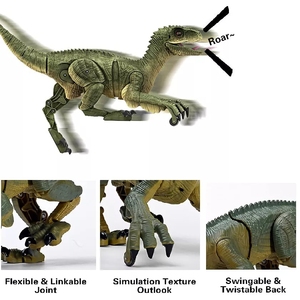 <span class=keywords><strong>Robot</strong></span> inteligente con <span class=keywords><strong>control</strong></span> remoto por infrarrojos, juguete de dinosaurio para niños, Velociraptor con luz simulada y material metálico de sonido - Product Image 5
