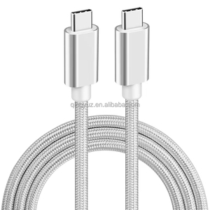 สาย <span class=keywords><strong>C</strong></span> เป็น <span class=keywords><strong>C</strong></span> 6.6FT 3.3FT ไนลอนขนาดใหญ่แบบถักเร็วสายชาร์จชนิด <span class=keywords><strong>C</strong></span> ถึง <span class=keywords><strong>C</strong></span> ขนาด60W สีขาวสำหรับโทรศัพท์ Samsung สำหรับใช้งานกับกล้อง - Product Image 1