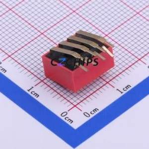 DA-04RP DIP Switch Through hole Component (THT) Switch Flat Toggle, Raised Type Single Pole Single Throw 4 2.54mm - Product Image 2