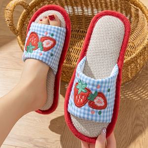 Pantuflas <span class=keywords><strong>de</strong></span> Lino para <span class=keywords><strong>Mujer</strong></span> <span class=keywords><strong>en</strong></span> Primavera y Otoño, Antideslizantes y Ligeras para el Hogar, Pantuflas <span class=keywords><strong>de</strong></span> Lino <span class=keywords><strong>de</strong></span> Verano para Hombre - Product Image 3
