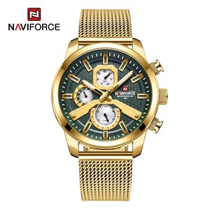 Naviforce 9211 negocios moda lujo Original impermeable Nylon malla acero hombre relojes de pulsera para hombres reloj Masculino - Product Image 1