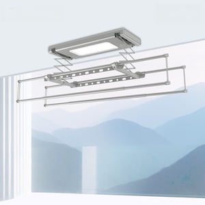 Cordless Remote-Controlled Smart Balcony <b>Clothes</b> Dryer | Indoor 4-Rod Telescopic Electric <b>Clothes</b> <b>Drying</b> <b>Rack</b> - Product Image 1