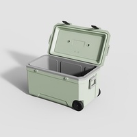 Igloo 120L Grande glacière avec boîte isolée de style moderne à roues pour pique-nique de pêche en plein air