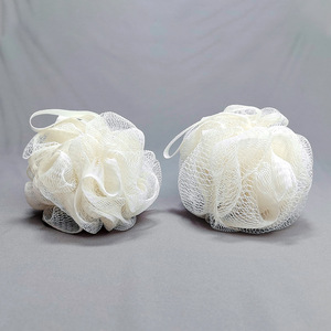 Biodegradable Bath Sponge <b>PLA</b> Material 50g Off White Exfoliating Tool - Product Image 2