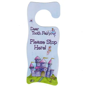 Custom PP Plastic Do Not Disturb Door Hanger Sign Flyers Over Hook Tag With Business Card Tooth Fairy Door Wreath For Print