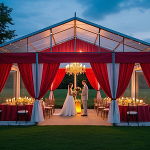 100 personnes romantique luxe événement fête tentes OEM clair extérieur église tente de mariage - Product Image 5