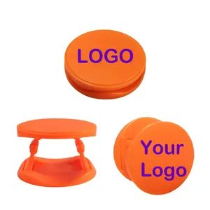 Precio de fábrica logotipo personalizado accesorios para teléfonos móviles Agarre plegable soporte para teléfono móvil con impresión de logotipo