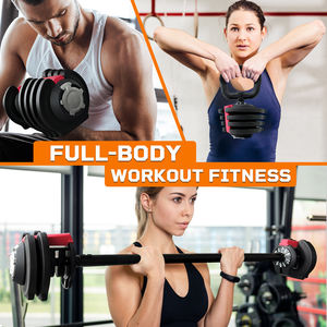 X ดัมเบลชุด40Lb แบบปรับได้18กก. โลโก้ตามสั่ง3 1ฟรีโฆษณา12น้ำหนักเพิ่มสีดำสำหรับทุกเพศรุ่น D7040 1ปี - Product Image 6