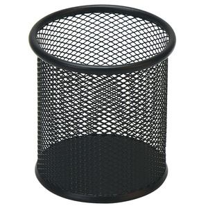 Comix Wire Mesh Round Pen Holder Black Metal <b>Office</b> <b>Supply</b> B2259 - Product Image 3