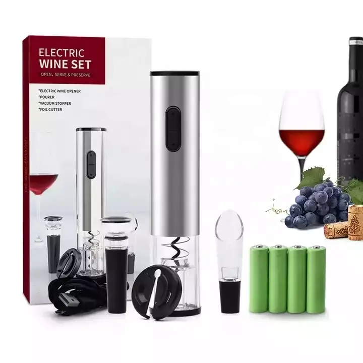 ワイン愛好家のためのエレガントなボックスにセットされたプレミアムワイン電気ワインオープナー & アクセサリーギフト