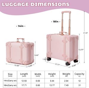Juego de Maletas de <span class=keywords><strong>Neopreno</strong></span> Retro Vintage con Ruedas Giratorias, Maleta de Diseño Elegante OEM/ODM para Viajes Unisex - Product Image 2