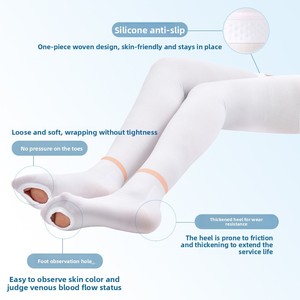 Medical Grade Nylon Double Needle Anti-slip Long Tube Compression <strong>Stockings</strong> Elastic Pregnant Women's Blood Health Nurses - Product Image 2