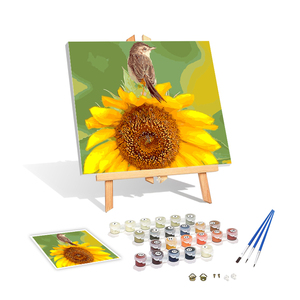 <span class=keywords><strong>Tu</strong></span> Oyun flor peonía pintura al óleo pintado a mano por números en la lona con marco para lugar público Decoración - Product Image 1