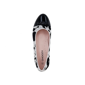 CHOOZII elegante <span class=keywords><strong>tela</strong></span> <span class=keywords><strong>de</strong></span> leopardo y charol Combo mujeres niñas <span class=keywords><strong>Ballet</strong></span> Flats zapatos - Product Image 4