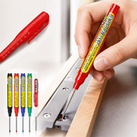 Marqueur permanent à pointe longue pour le travail du bois, à base d'huile, pour trous profonds, stylo de marquage à embout allongé