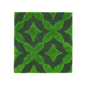 Césped Artificial con Patrón Geométrico, Alfombra para Exteriores de 10 cm, Verde, Impermeable, Césped de Polietileno de Alta Densidad - Product Image 3