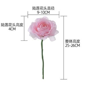 Rose artificielle de qualité supérieure PJ1150 en vrac, avec une tête de 12 cm de diamètre, couleur caramel, rouille poussiéreuse, orange brûlé, pour <span class=keywords><strong>la</strong></span> décoration d'automne et de luxe - Product Image 6