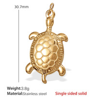 Pendentifs de mode marine en acier inoxydable à la mode breloques tortue étoile de mer collier pendentif bricolage