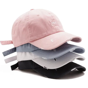 Custom 3D Embroidery Logo Washed Cotton <b>Baseball</b> <b>Cap</b> 6-Panel Adjustable Unisex Solid Color Casual Hat - Product Image 1