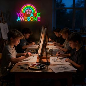 You Are Awesome Letreros Neon LED dimmable USB powered ambient <b>light</b> store <b>window</b> decoration <b>light</b> street indicator <b>light</b> 5v - Product Image 2