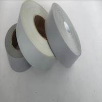 Bande réfléchissante fluorescente argentée brillante Aoke 5CM, lavable 50 fois, indéchirable, autocollant de signalisation pour vêtements de travail, points blancs