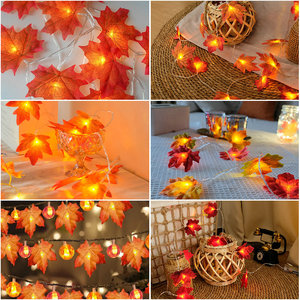 <span class=keywords><strong>Guirlande</strong></span> <span class=keywords><strong>lumineuse</strong></span> feuille d'érable à piles décor d'Halloween cadeau de Thanksgiving décor d'automne pour la maison vacances automne <span class=keywords><strong>guirlande</strong></span> intérieure - Product Image 1