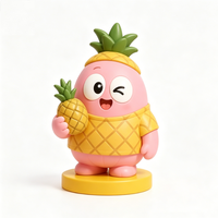 Figurine d'art de collection personnalisable en plastique écologique, motif ananas et œuf, 8,5 cm, pour cadeaux et promotions