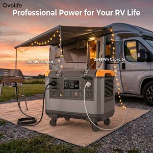 3000W 2688Wh 2.5H Fast Charging Battery for ProfessionalOff-grid Use OVO-T30 <b>Solar</b> <b>Generator</b> Portable Power Station 3000W Steady - Product Image 3