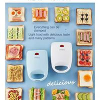 Machine à petit-déjeuner multifonctionnelle en acier inoxydable pour la maison, avec plaques chauffantes double face interchangeables pour sandwichs et gaufres, vente en gros