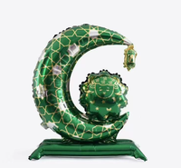 Vente Flash Ballons en Latex et Aluminium Motif Lune et Étoile Ramadan Kareem, Décoration de Fête Islamique, Logo Personnalisé, Marque MIQI Chine