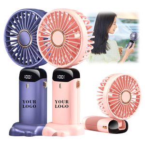 0728 Refined Design Equipped Rechargeable <b>Foldable</b> 1200mah Bright Color Mini Portable Handheld & <b>Desk</b> Fan - Product Image 1
