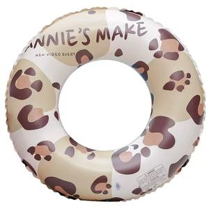 Leopard Print Swimming Ring Adult <b>Inflatable</b> Water <b>Float</b> With Handle For <b>Pool</b> Use - Product Image 5